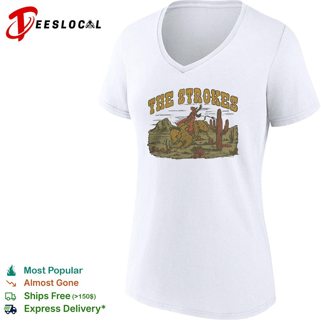 The Strokes Bison Cowboy Western Music Band Desert shirt