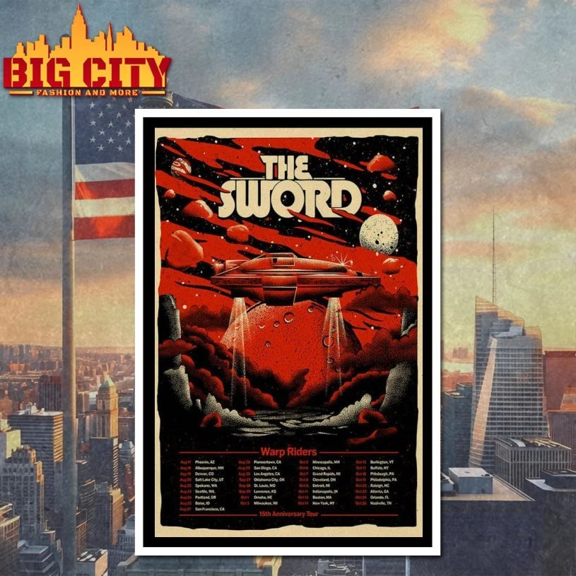 The Sword Tour 2025 15th Anniversary of Warp Riders Poster shirt
