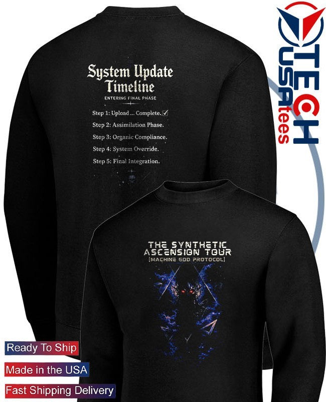 The Synthetic Ascension Tour Machine God Protocol graphic shirt