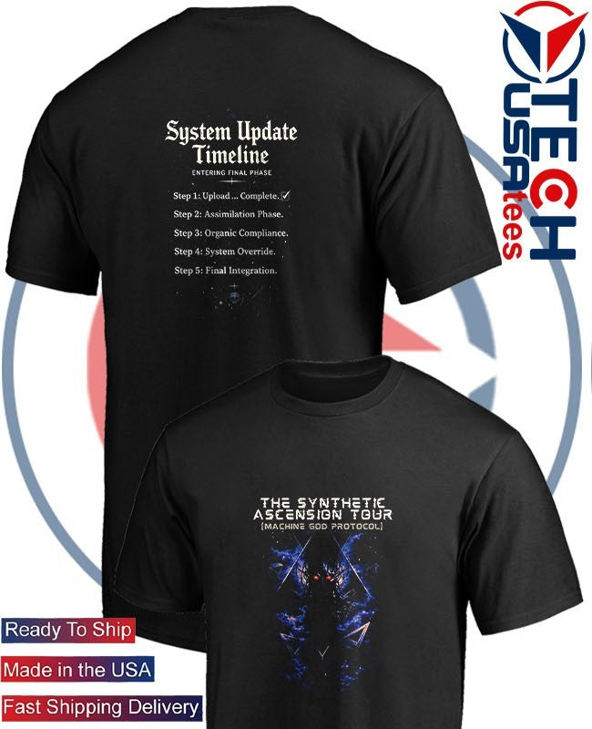The Synthetic Ascension Tour Machine God Protocol graphic shirt