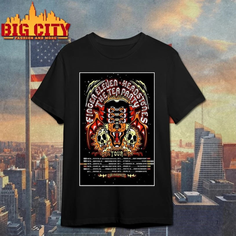 The Tea Party x Headstones x Finger Eleven Fall Tour 2025 Poster Shirt