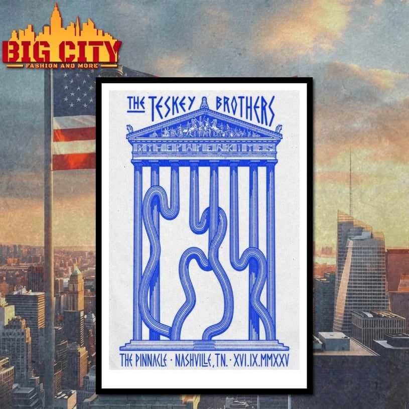 The Teskey Brothers Sep 16 2025 Nashville TN Poster Shirt