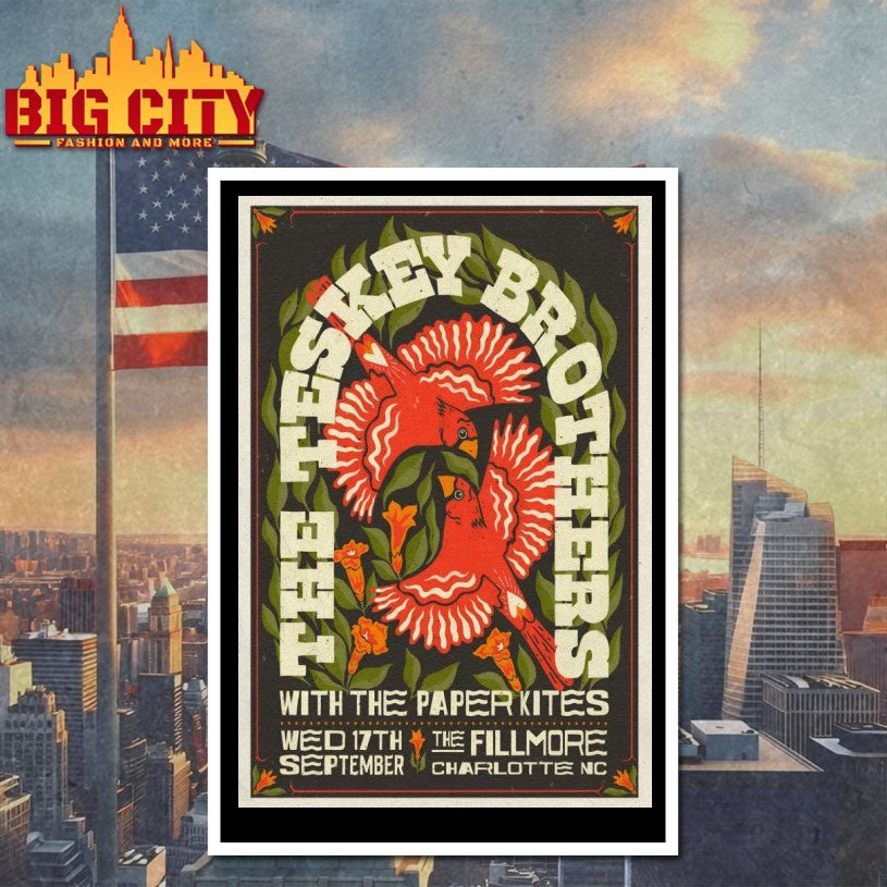 The Teskey Brothers Sept 17 2025 The Fillmore Charlotte NC Poster Shirts