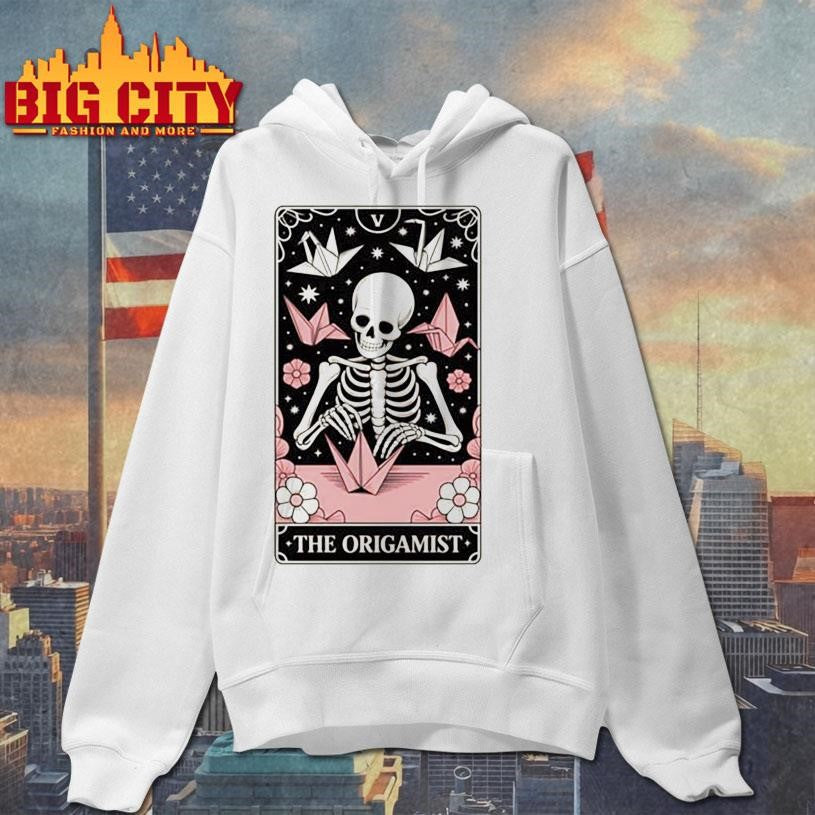The The Origamist Skeleton Origami Tarot Card Design Oversized T-shirt