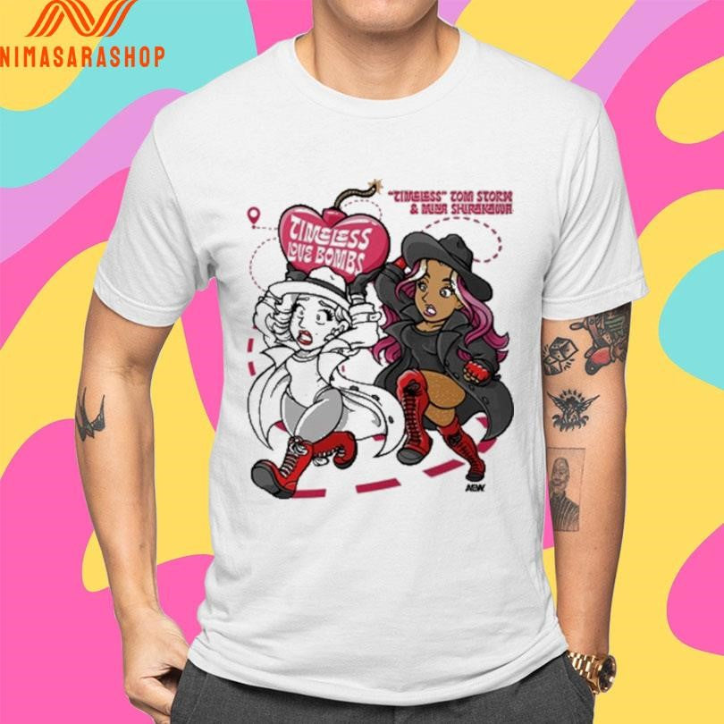 The Timeless Love Bombs Timeless Toni Storm And Mina Shirakawa Bombing Run Shirts