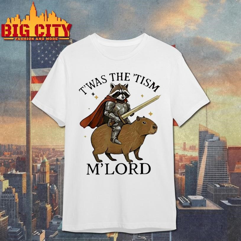 The Tism M Lord Funny Raccoon Vintage Capybara Autism Shirt