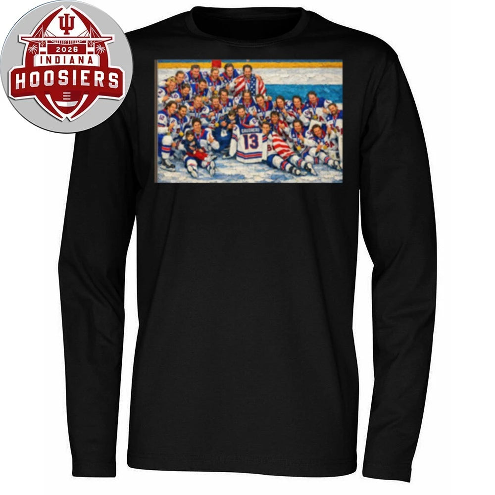 The U.S. men’s ice hockey team after winning the gold medal at the 2026 Milano Cortina Winter Olympics T-Shirt