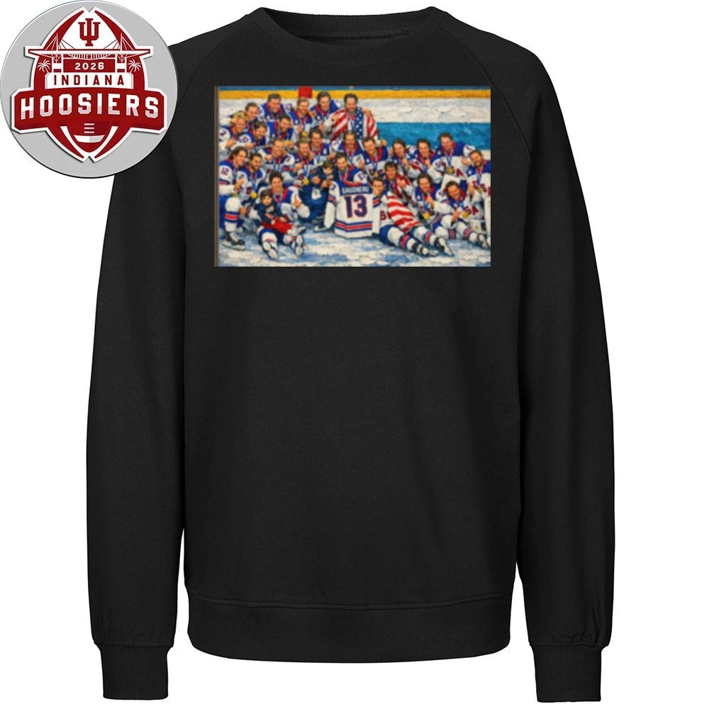 The U.S. men’s ice hockey team after winning the gold medal at the 2026 Milano Cortina Winter Olympics T-Shirt