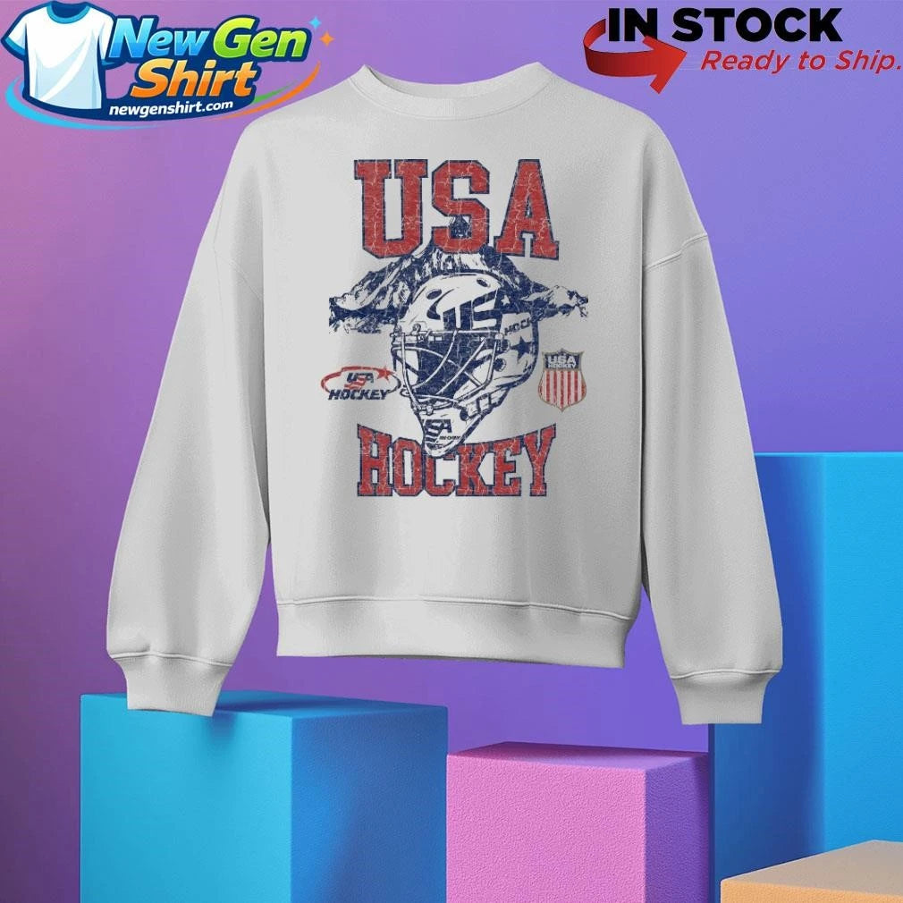 The USA Hockey Helmet White Shirt