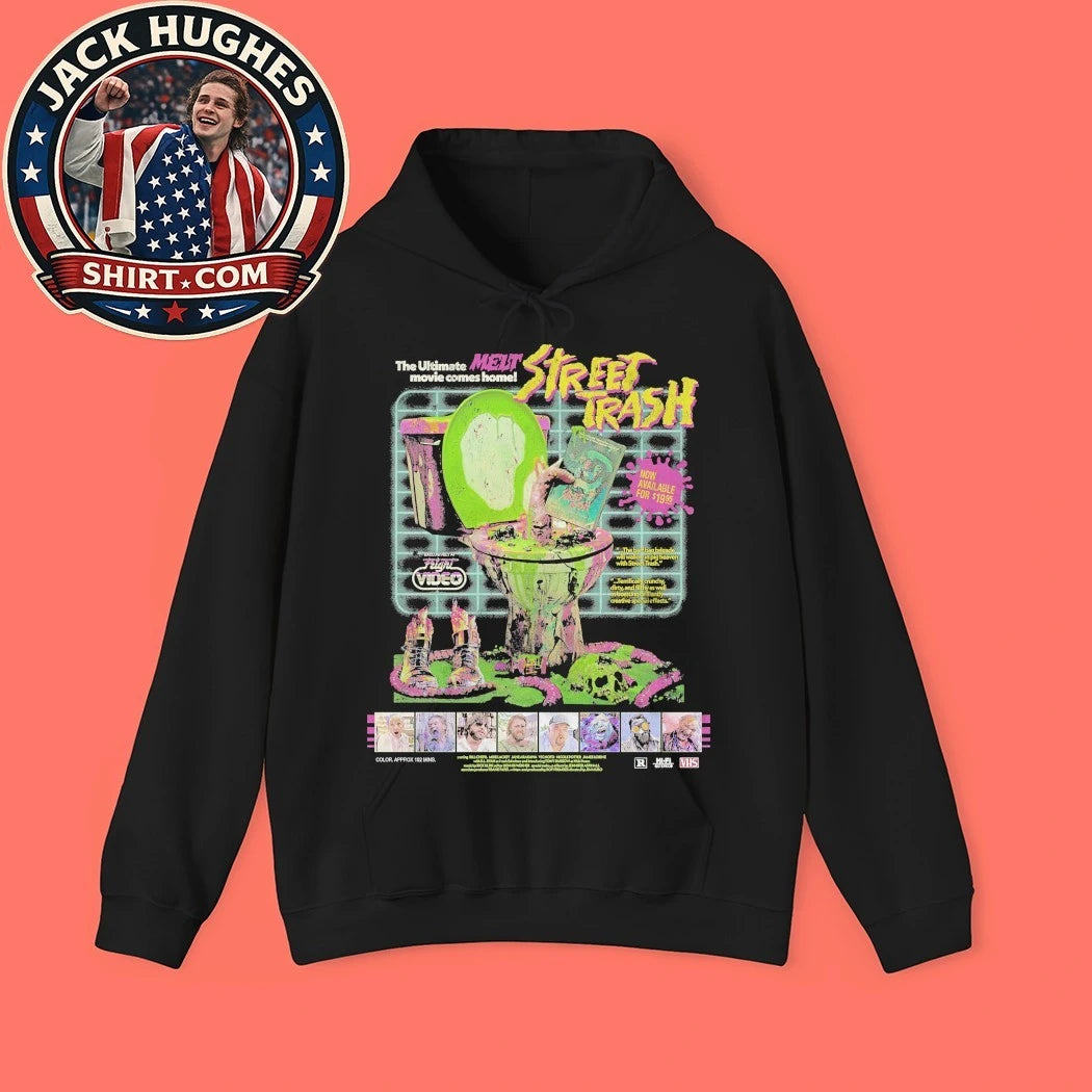 The Ultimate Melt Movie Comes Home Street Trash on Videocassette T-Shirt