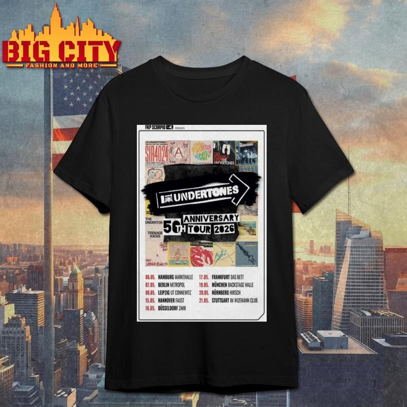 The Undertones 50th Anniversary Tour 2026 Poster Shirt