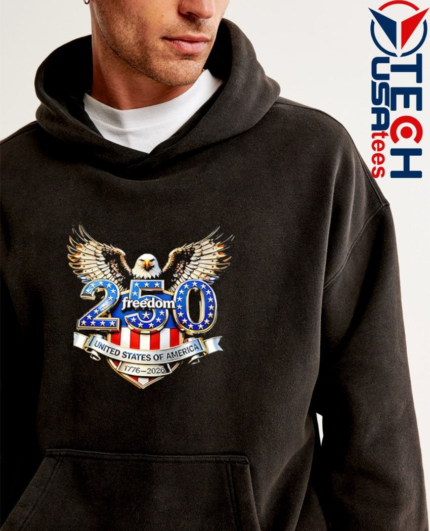 The United States of America 250th Anniversary 1776-2026 Freedom logo shirt