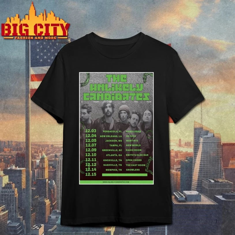 The Unlikely Candidates Tour December 2025 Poster shirt