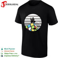 The Unsolved City Spider-Man Noir atop a Rubik’s Cube retro shirt