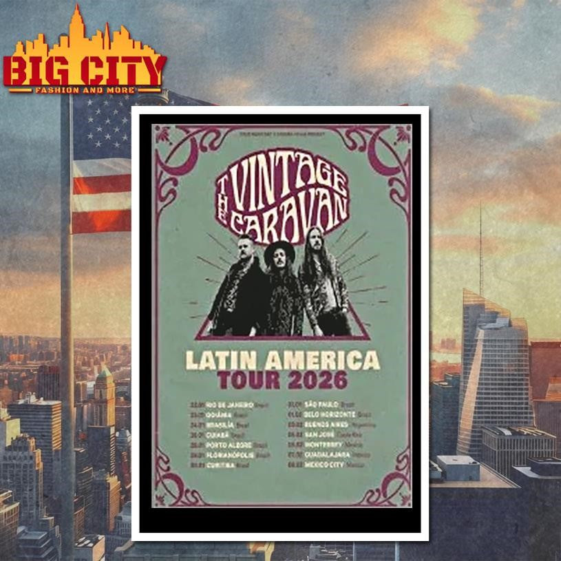 The Vintage Caravan Tour Latin America 2026 Shirt