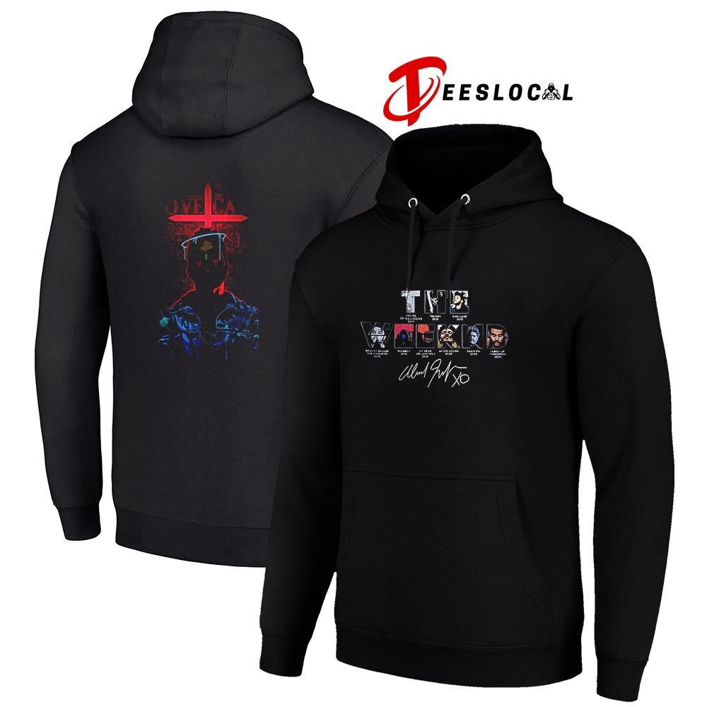 The Weeknd After Hours Til Dawn tour 2026 portrait signature shirt