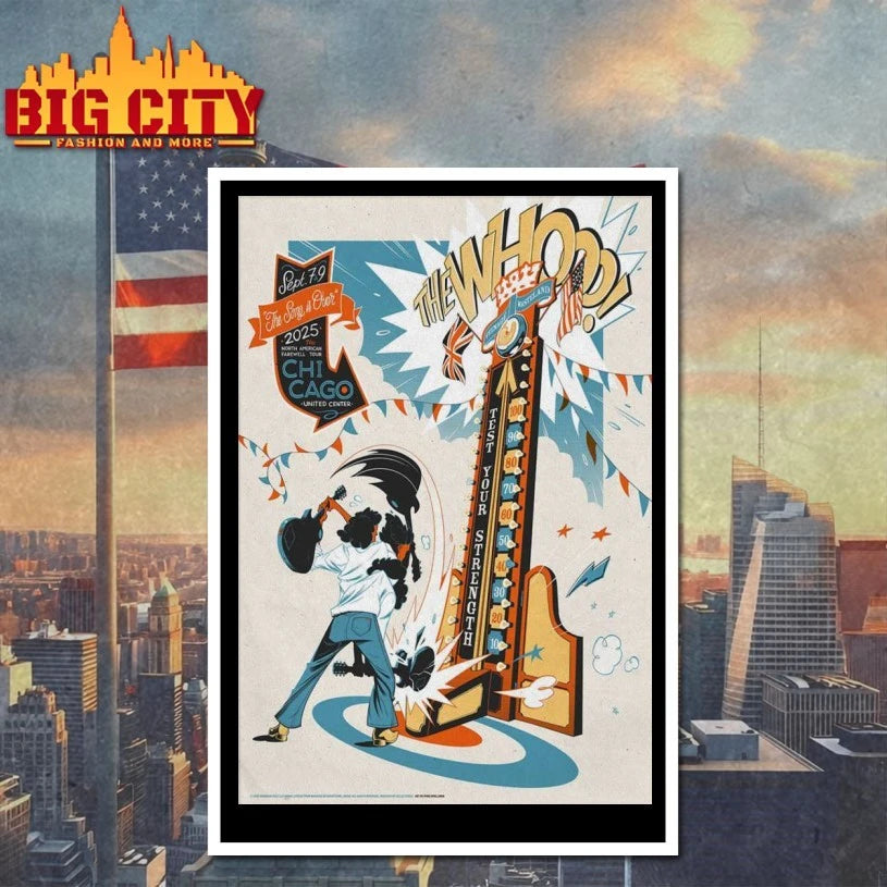 The Who Chicago Tour Sept 7-9 2025 Poster shirt
