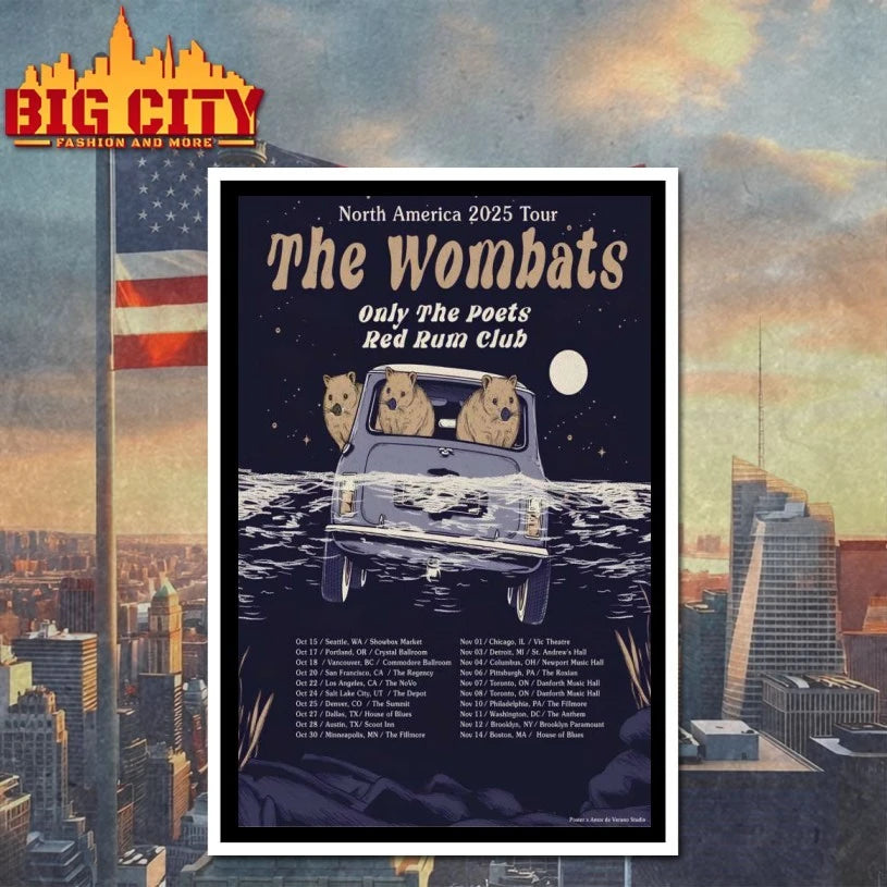 The Wombats 2025 Limited Poster Shirt