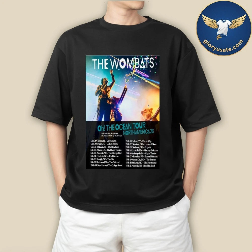 The Wombats Live Tour North America 2026 Poster Dates Shirt