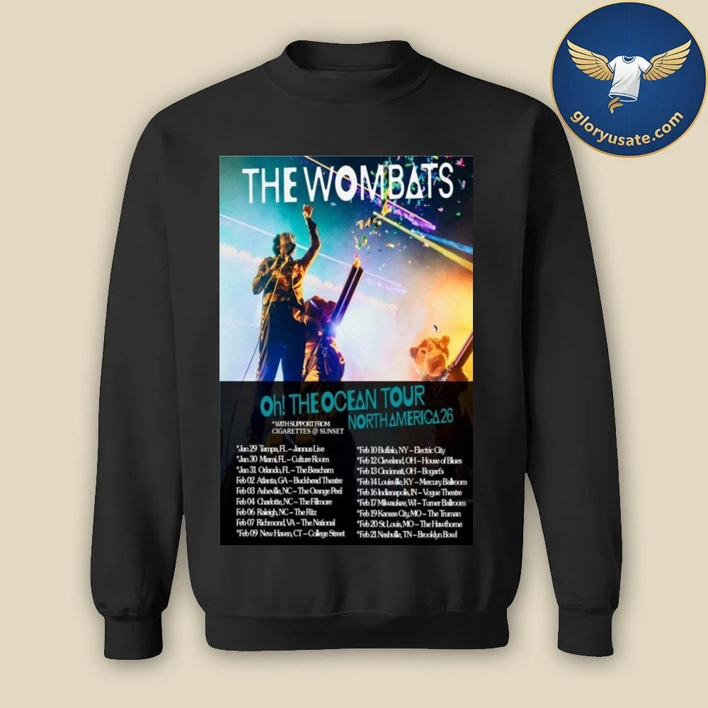 The Wombats Live Tour North America 2026 Poster Dates Shirt