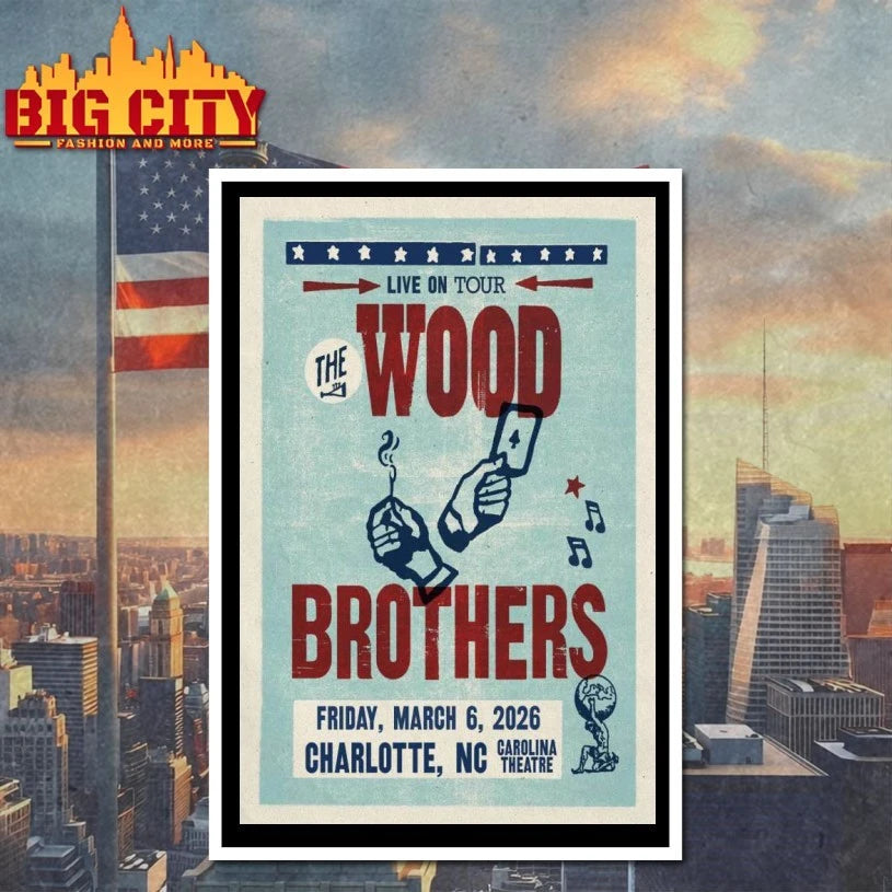 The Wood Brothers Mar 6 2026 Carolina Theatre Poster shirt