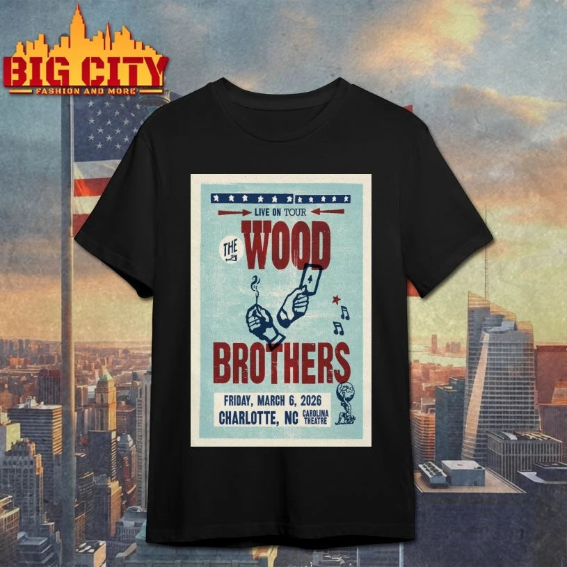 The Wood Brothers Mar 6 2026 Carolina Theatre Poster shirt