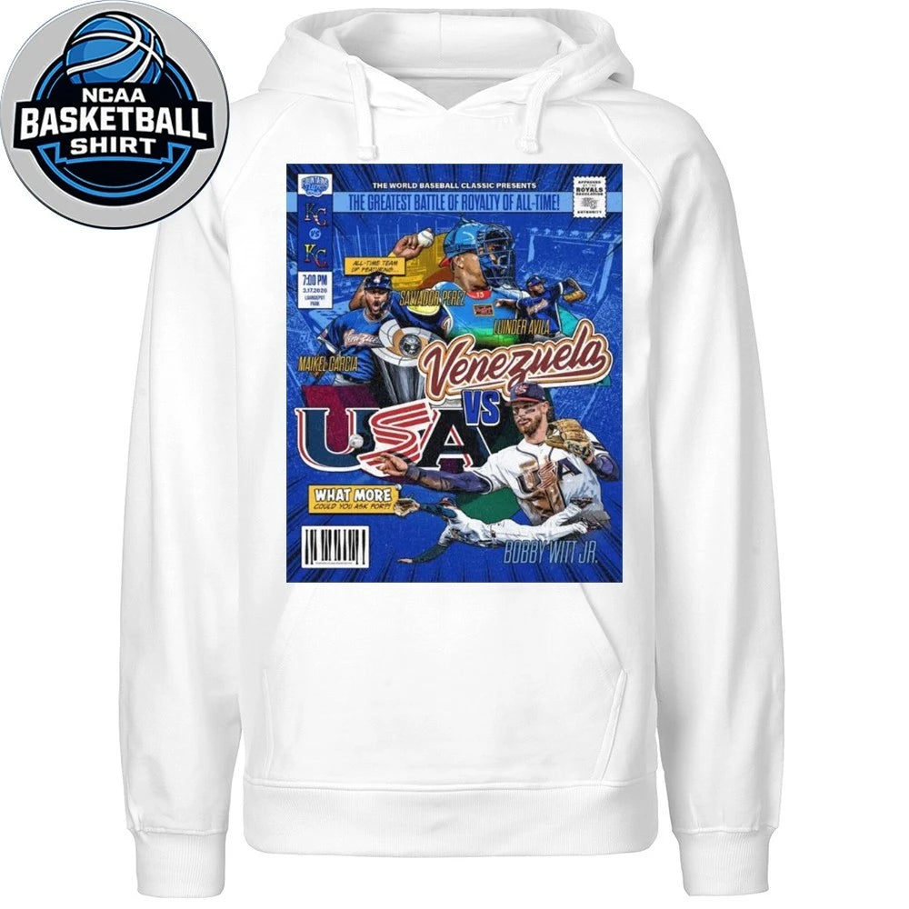 The World Baseball Classic Presents The Greatest Battle Battle of Baseball Royalty Venezuela vs USA 2026 Shirt