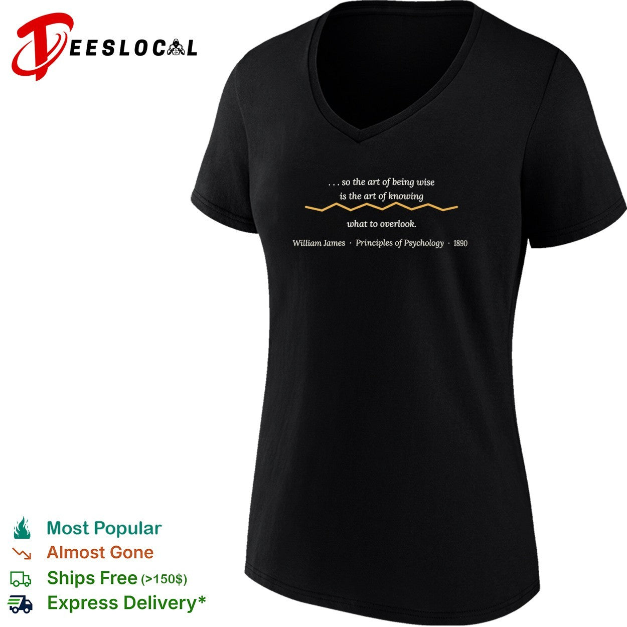 The art of being wise is the art of knowing what to overlook William James shirt