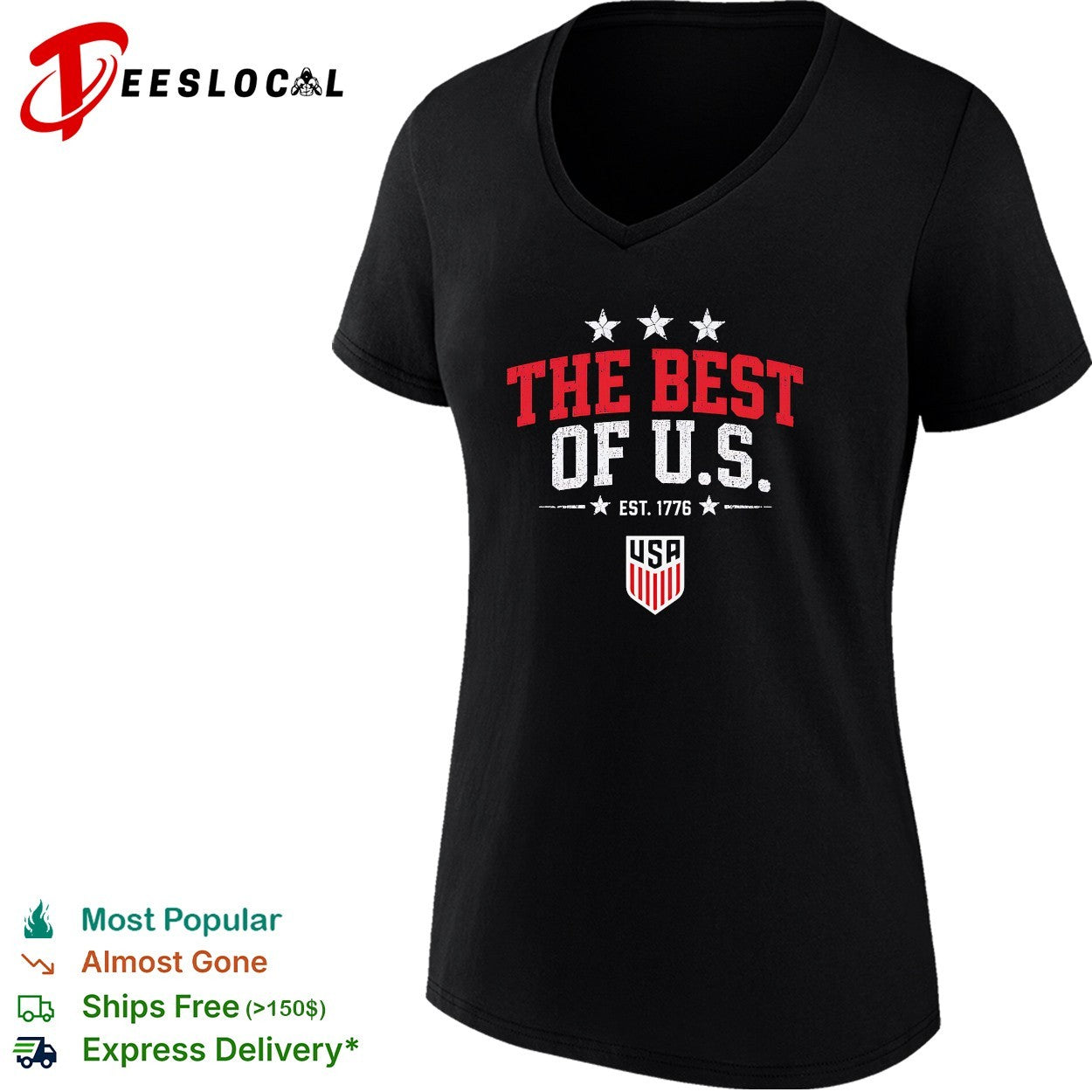 The best of US est 1776 USA soccer shirt