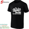 The shorter the girl the louder the mouth text shirt