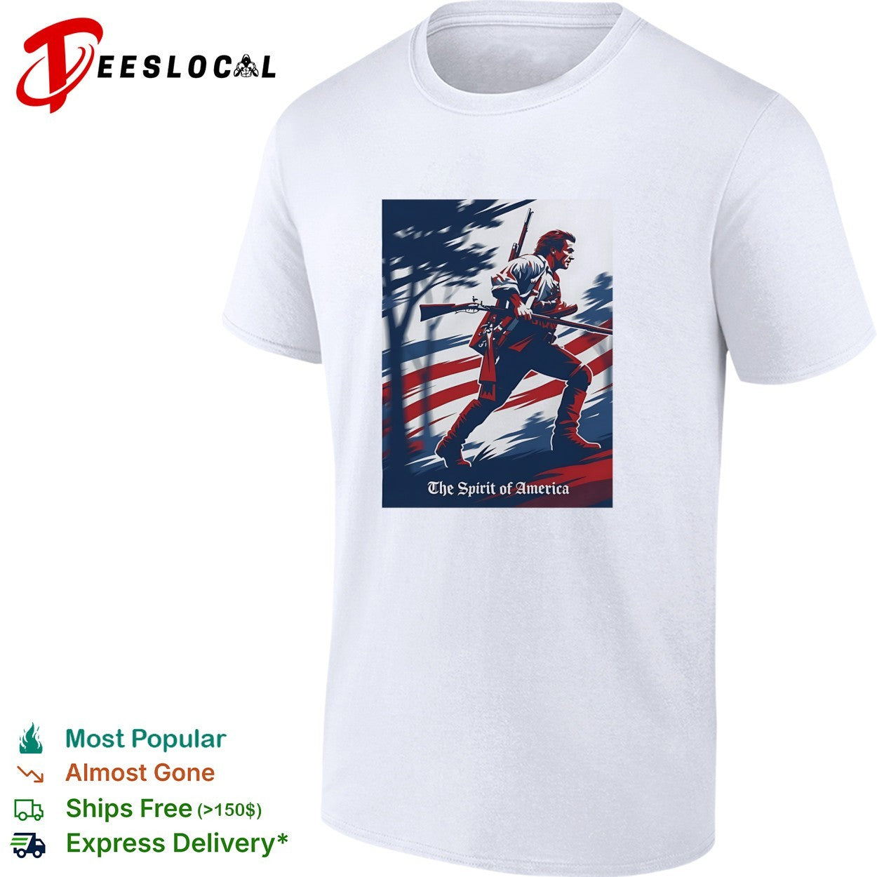 The spirit of America soldier silhouette shirt