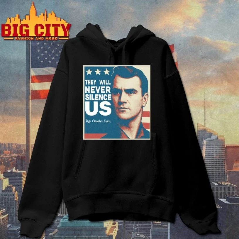 They Will Never Silence Us Rip Charlie Kirk shirts