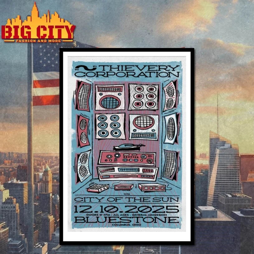 Thievery Corporation In Columbus OH On Dec 10 2025 Tour Poster shirt