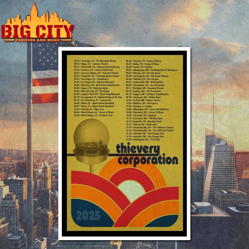 Thievery Corporation Tour June Poster shirt