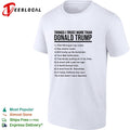 Things I trust more than Donald Trump satire numbered bullet point list shirt