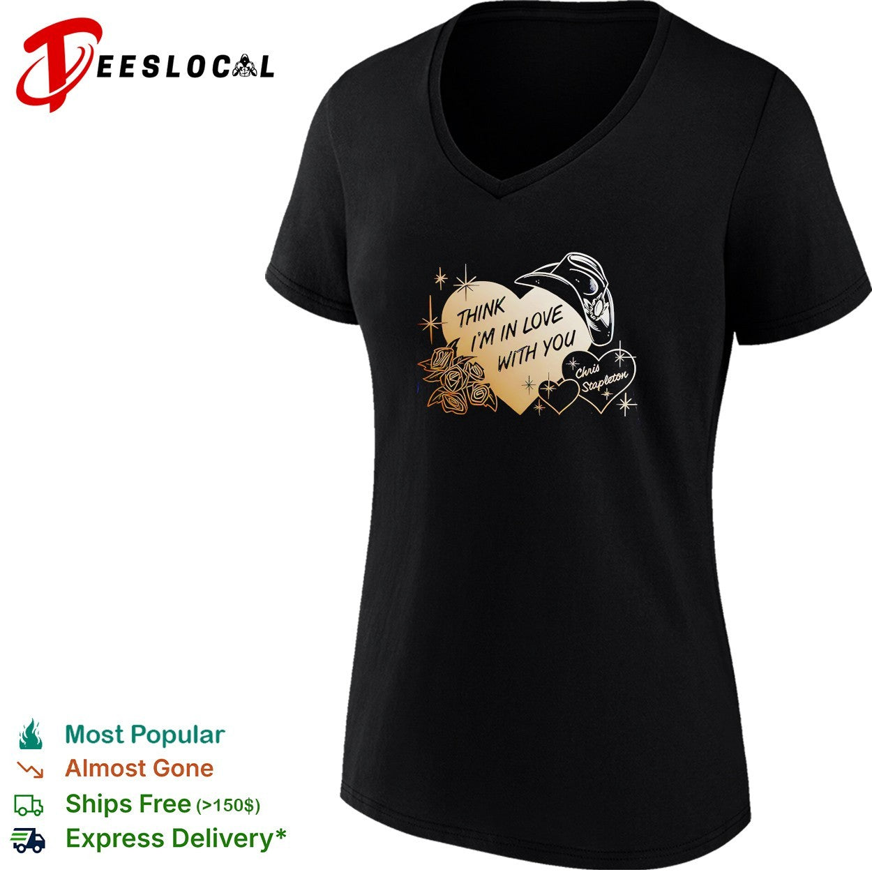 Think I’m in love with you Chris Stapleton heart shirt
