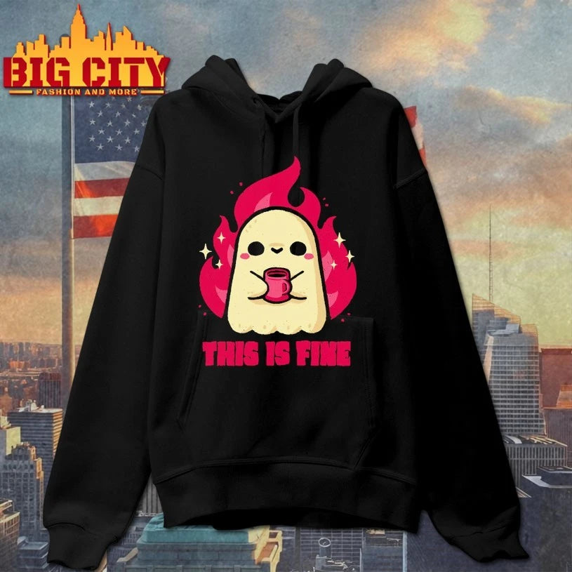 This Is Fine Ghost Coffee shirt