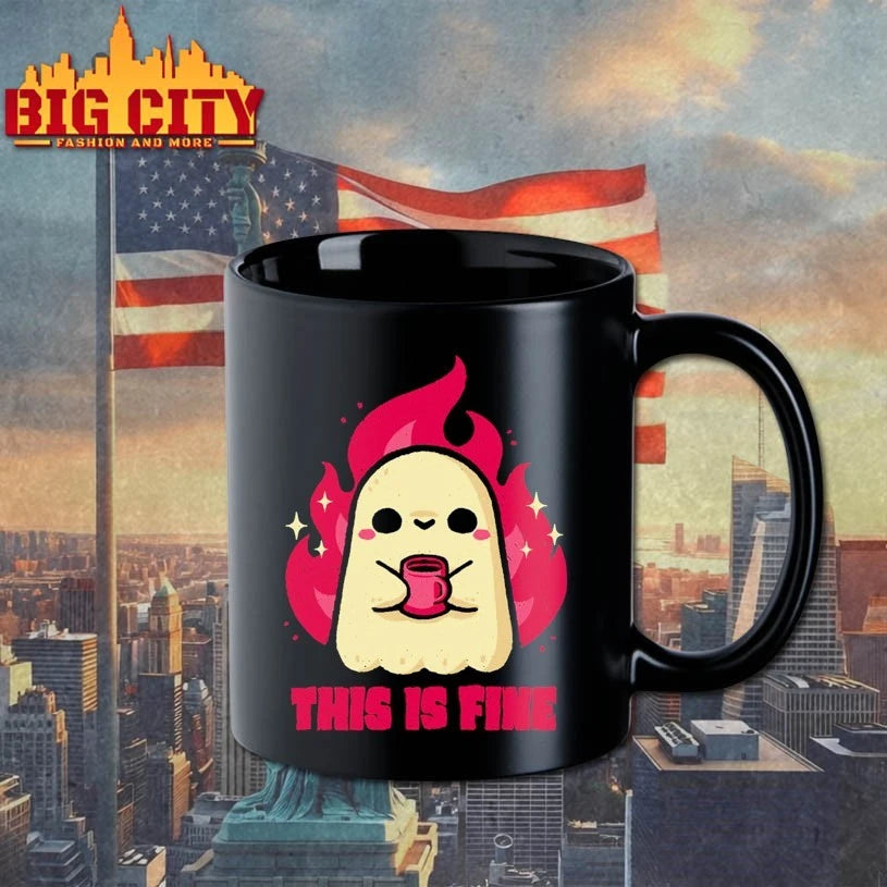 This Is Fine Ghost Coffee shirt
