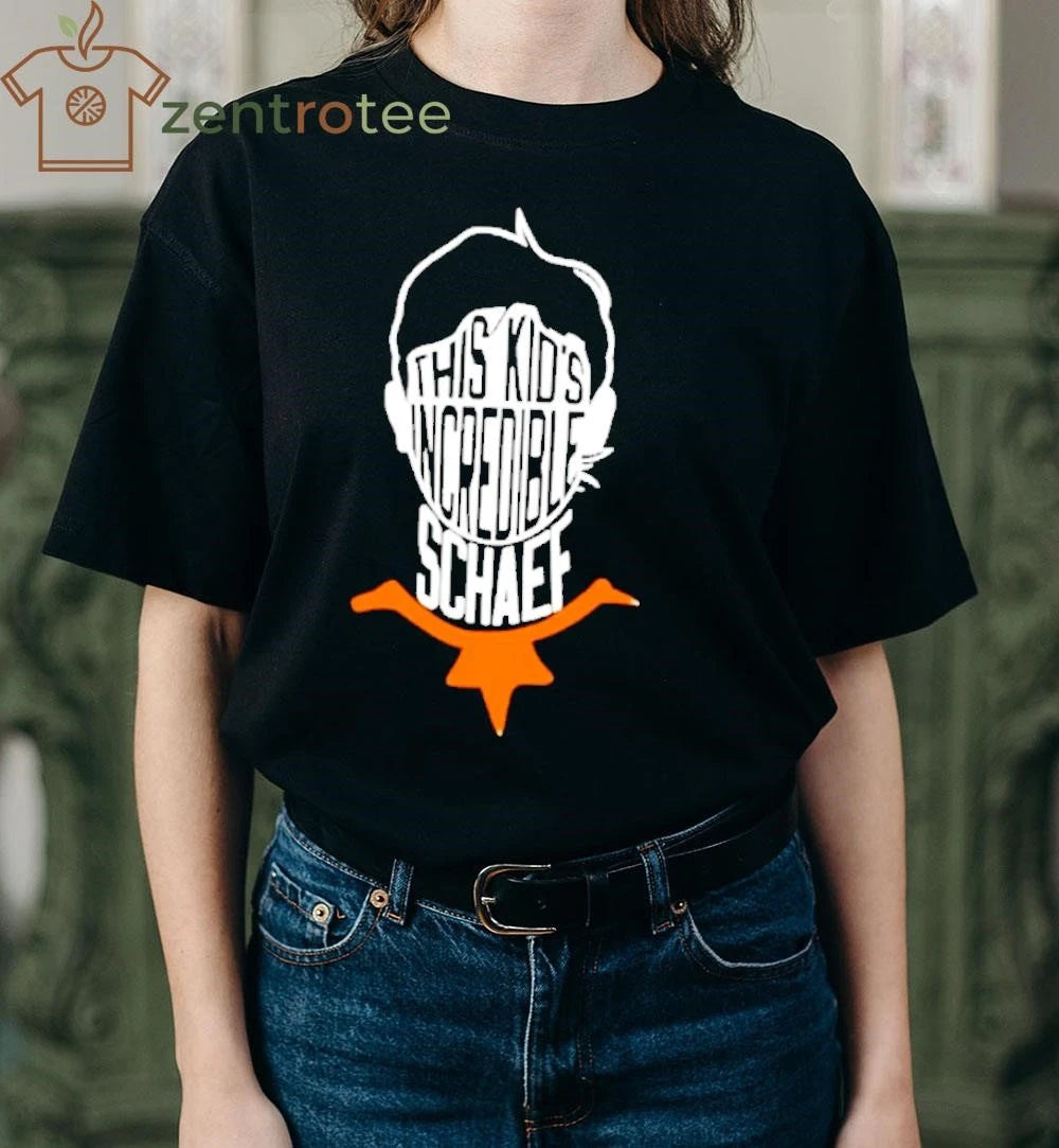 This Kids Incredible Schaef Texas Longhorns head tee