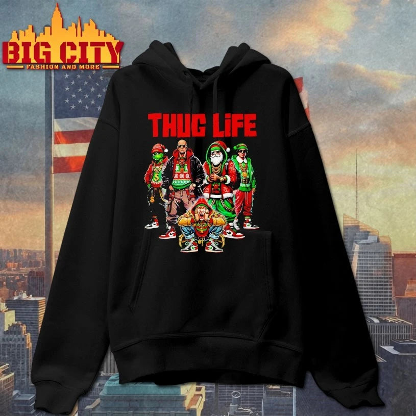 Thug Life Christmas Movie Santa Claus Friends shirt