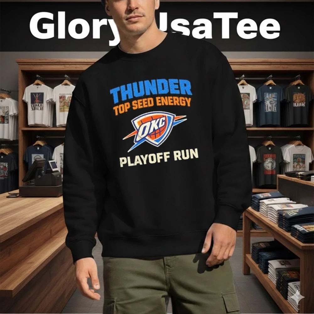 Thunder Top Seed Energy OKC Playoff Run Graphic Shirt