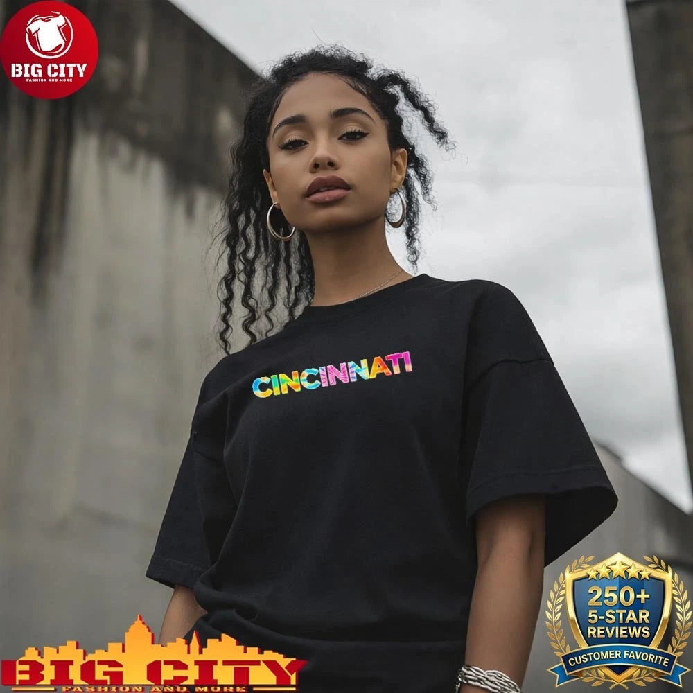 Tie Dye Cincinnati Sign Shirt