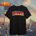Tigers Red Silver Grey Drip Arched Varsity Drippy Ice cream waffle Cone Mascot Sublimation shirts