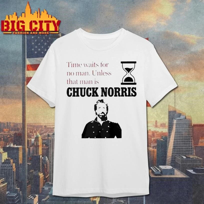 Time Waits For No Man Unless That Man Is Chuck Norris 2026 Classic Shirt