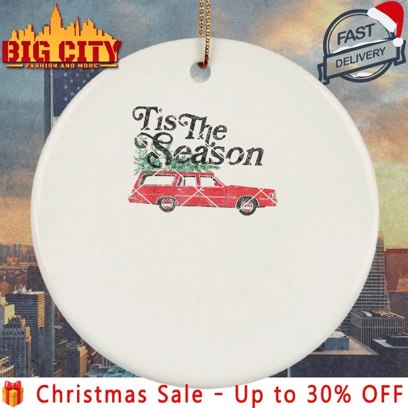 Tis The Season Car Wagon Christmas Tree Holiday shirt