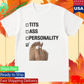 Tits Ass Personality Toes Checklist Shirt