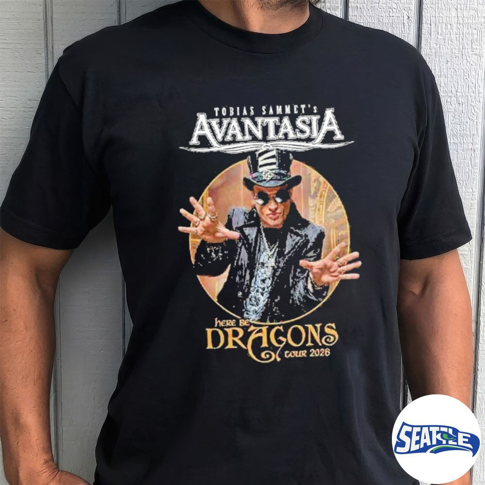Tobias Sammets Avantasia Here Be Dragons Tour 2026 Shirt