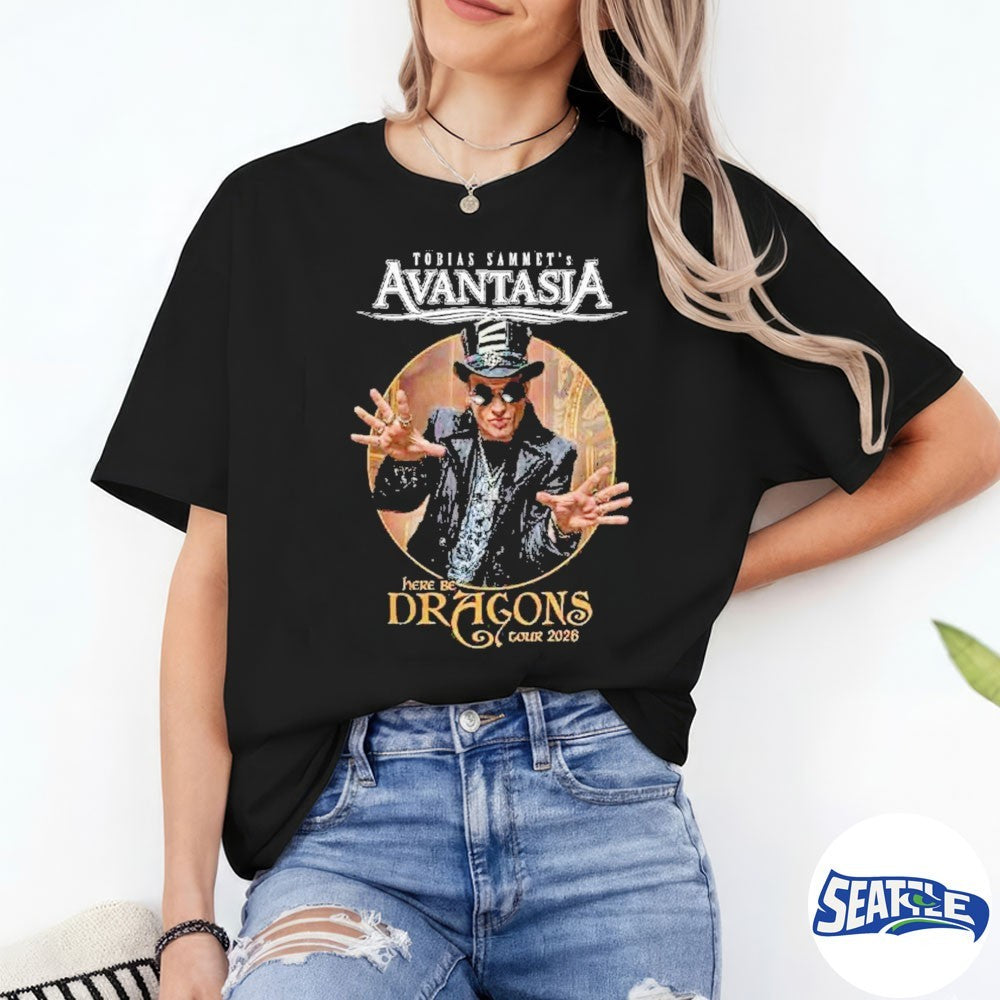 Tobias Sammets Avantasia Here Be Dragons Tour 2026 Shirt
