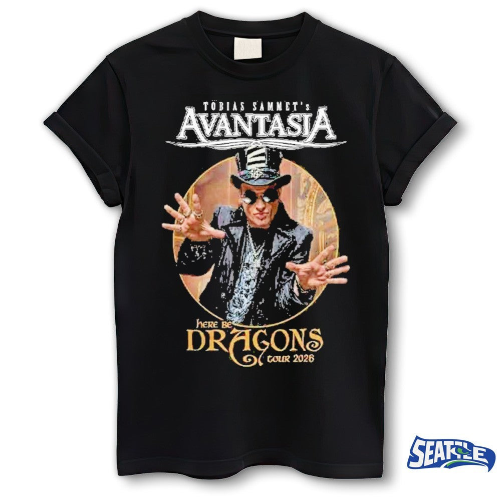 Tobias Sammets Avantasia Here Be Dragons Tour 2026 Shirt