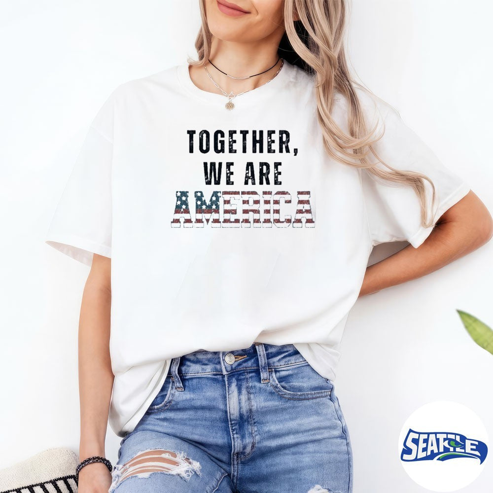 Together We Are America Flag Vintage Retro shirt